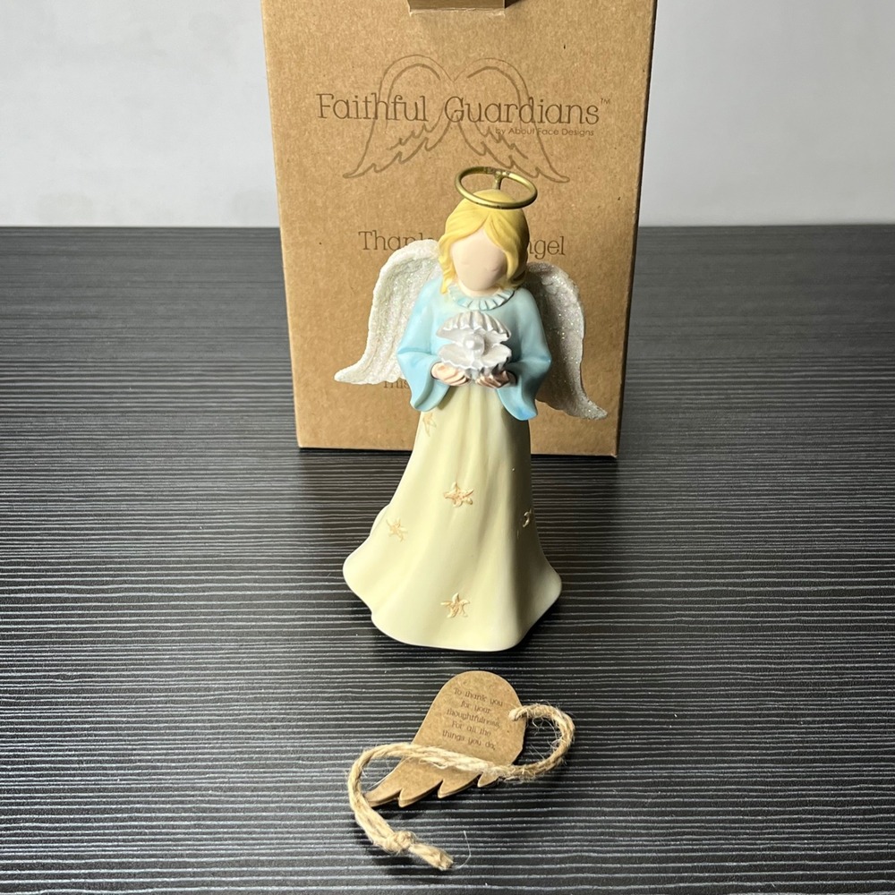 About Face Designs Angel Figurine Faithful Guardians Thank You Marcia Anne Boxed